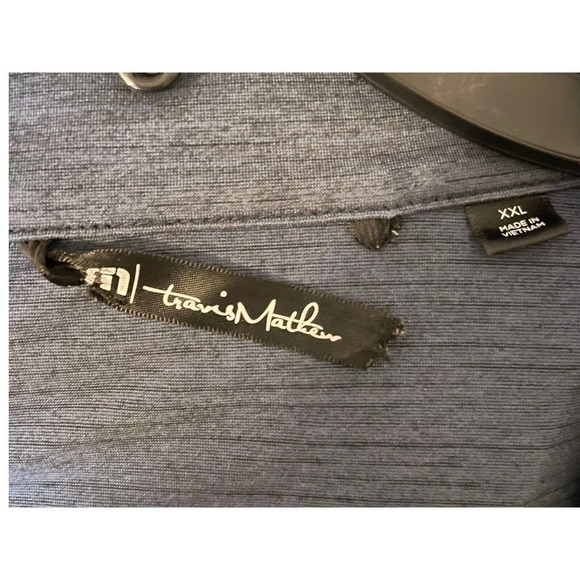 Travis Mathew Men’s Blue 2XL Quarter Zip Golf Long Sleeve Pullover Shirt - Picture 8 of 8